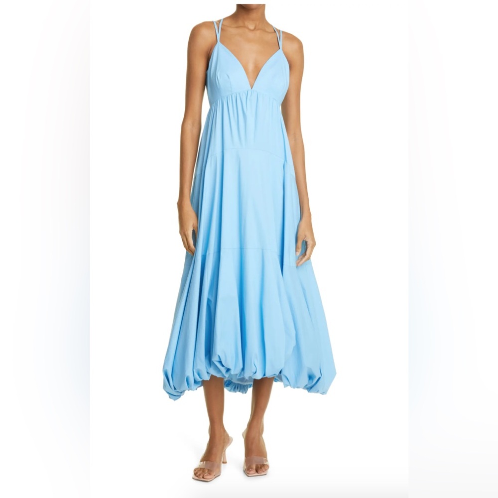 Cinq a‎ sept Effie balloon hem midi dress in celeste blue size 6